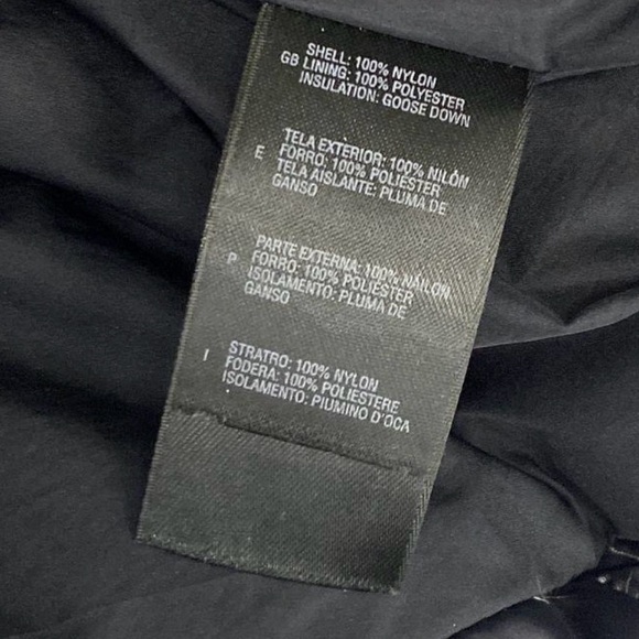 The North Face Caroline Goose Down Coat XS Glossy Black Belted Puffer - Picture 3 of 6